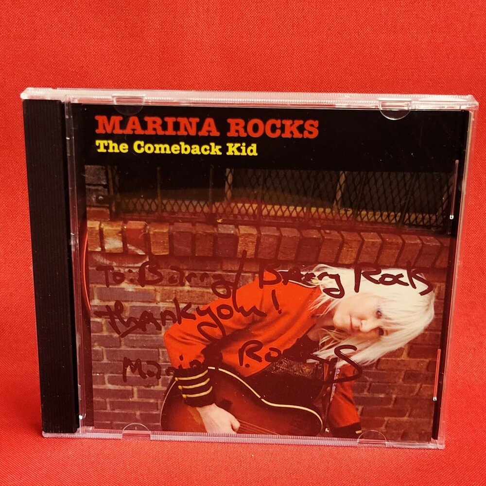 Marina Rocks The Comeback Kid CD Signed 2013